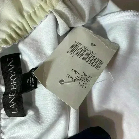 NWOT LaneBryant striped cascade chiffon maxi dress size 28 V-neck cross back - Picture 10 of 11